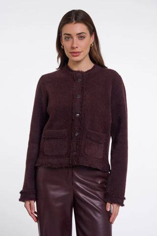 Strickjacke "Florieke" - Coffee Roast