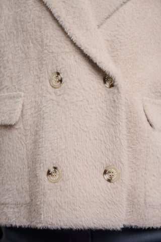 Flauschige Jacke "Katinka" - Sand