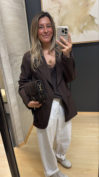 asmo-blazer-braun-damen-oversized-crossover-knopf-detail