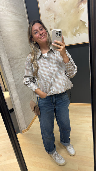 asmo-croppedbluse-blusenhemd-kariert-ballon-hemd-mit-gummibund-shirt-top-outfit
