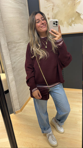 asmo-oldenburg-mode-damen-wollpullover-burgundy-outfit-theshirtproject