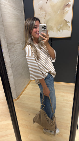 asmo-oversized-weiss-beige-shirt-gestreift-jeans