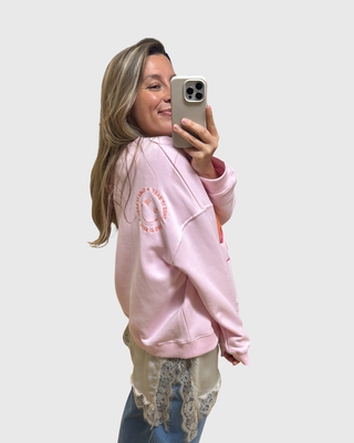 Sweatshirt mit Teddy Print