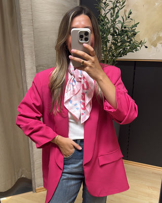 asmowoman-blazer-raffung-pink-damen-3/4Arm