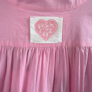 Bluse mit Volants - Pink