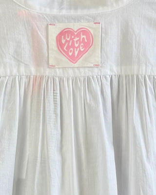 Bluse mit Volants - White