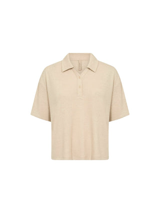 Strick Shirt Kurzarm "Delia9" - Beige