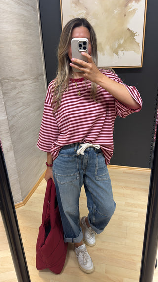 damen-shirt-asmo-oversized-rot-rosa-shirt-gestreift-onlineshop