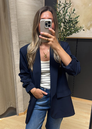 navy-dunkelblau-damen-blazer-mit-raffung-3/4-asmo-woman-mode