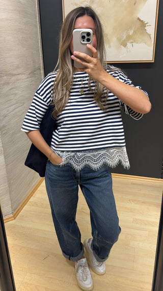 navy-weisses-spitzen-tshirt-gestreift-asmo-woman-mode-oldenburg