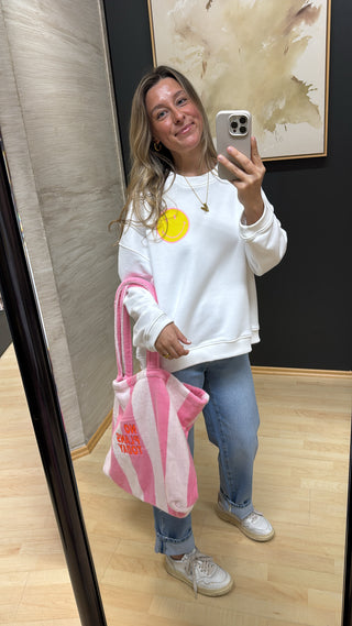Sweatshirt Smiley - White