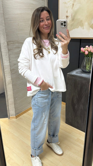 smiley-sweater-sweatshirt-damen-langarm-weiss-theshirtproject-asmo